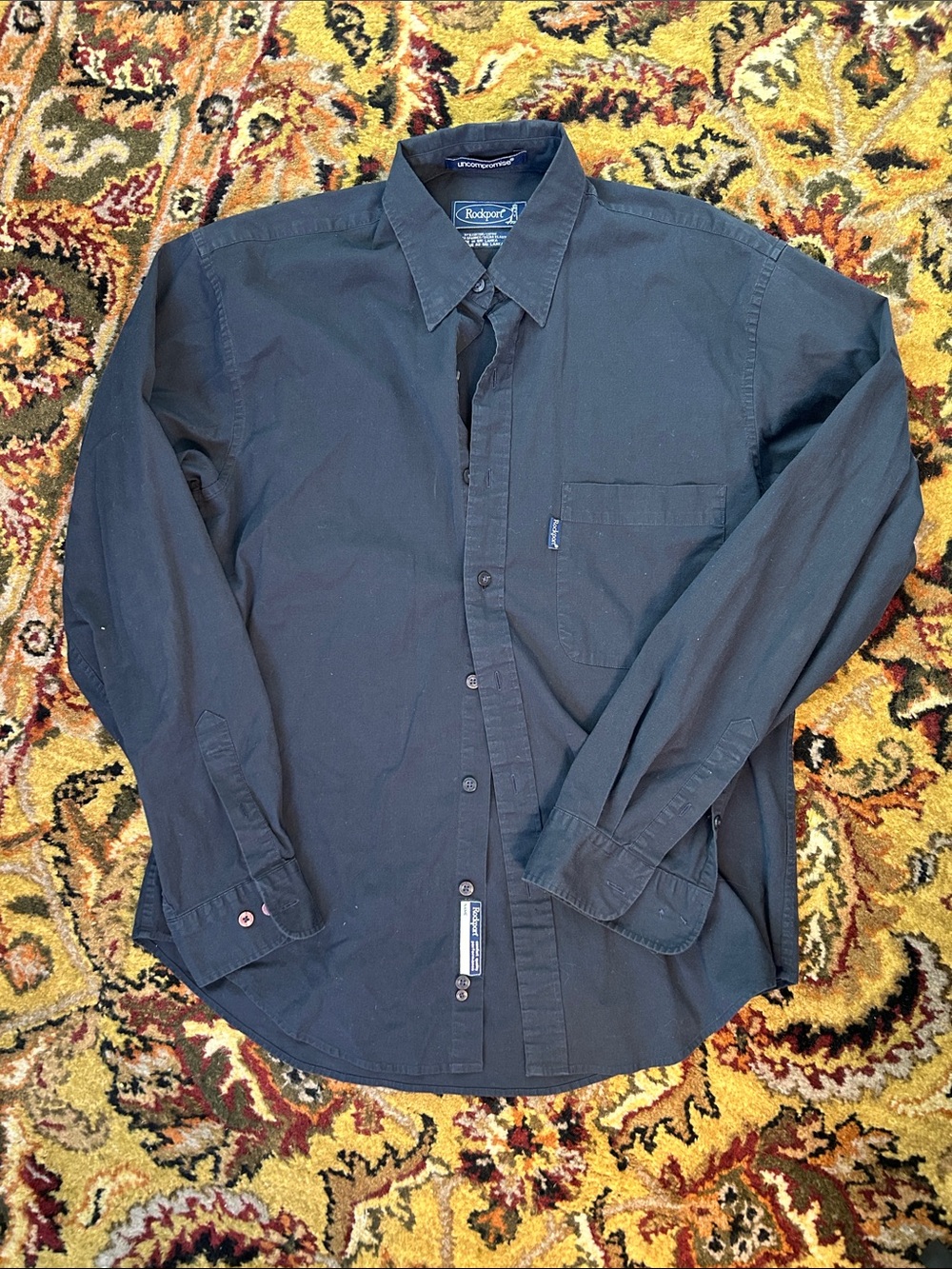 Rockport Navy Button-Up Shirt